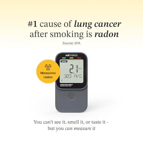 Airthings 325 Corentium Home 2 Smart Digital Radon Detector - Portable and Easy-to-use Radon Testing with Bluetooth connectivity and Humidity & Temperature Sensors - Image 4