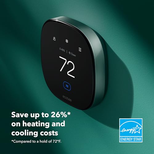 ecobee Smart Thermostat Premium with Smart Sensor and Air Quality Monitor - Programmable Wifi Thermostat - Works with Siri, Alexa, Google Assistant, Black - Image 3