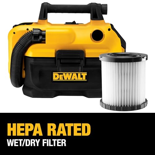 DEWALT 20V MAX Cordless Shop Vac, Wet Dry Vacuum Cleaner, Portable 2 Gallon Wet Dry Vac, Strong Suction Shop Vacuum with Hepa Filter, Tool Only (DCV580H) - Image 5