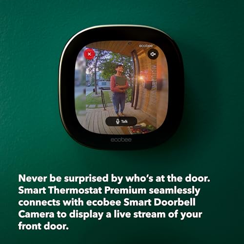 ecobee Smart Thermostat Premium with Smart Sensor and Air Quality Monitor - Programmable Wifi Thermostat - Works with Siri, Alexa, Google Assistant, Black - Image 5