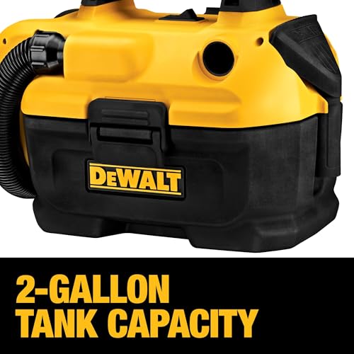 DEWALT 20V MAX Cordless Shop Vac, Wet Dry Vacuum Cleaner, Portable 2 Gallon Wet Dry Vac, Strong Suction Shop Vacuum with Hepa Filter, Tool Only (DCV580H) - Image 4