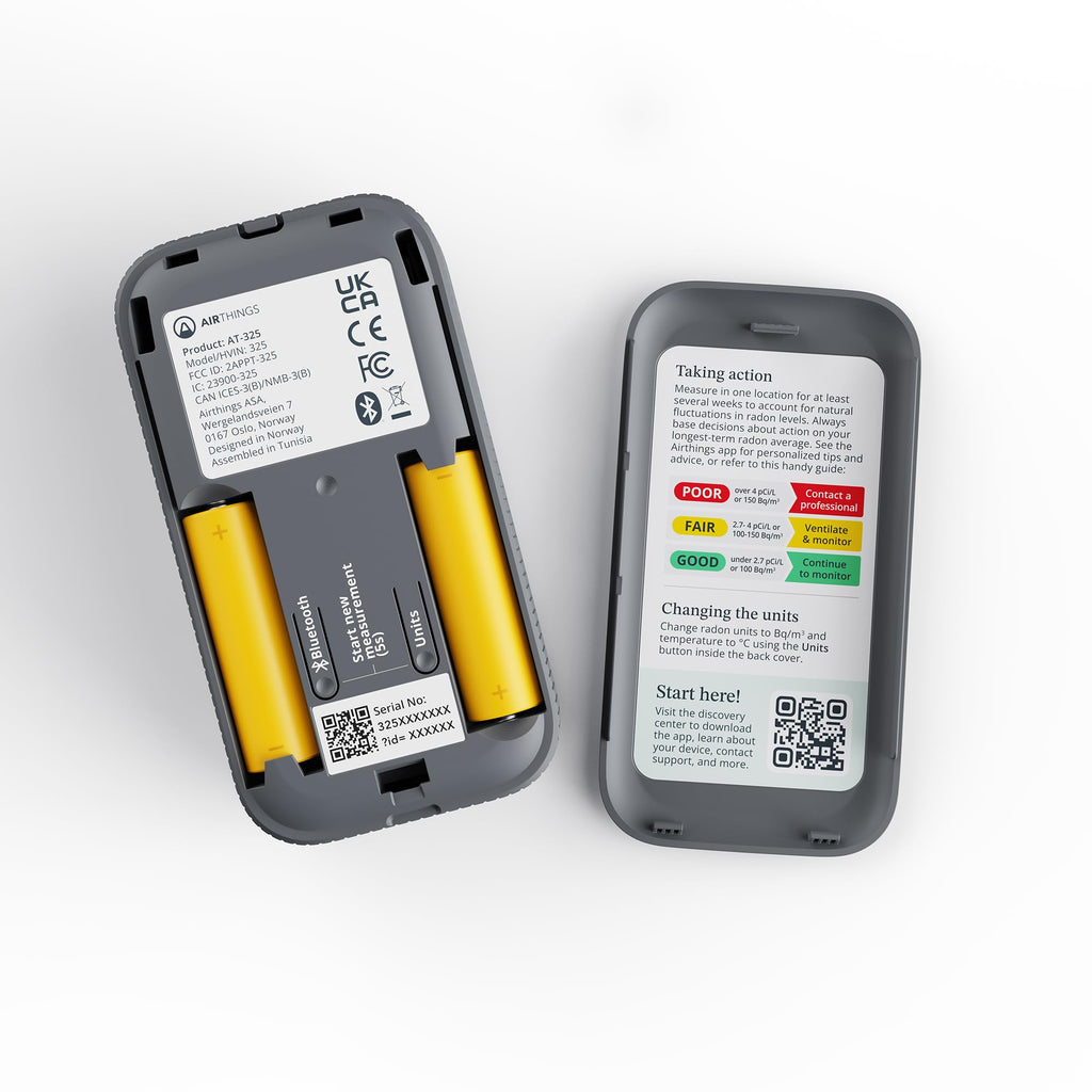 Airthings 325 Corentium Home 2 Smart Digital Radon Detector - Portable and Easy-to-use Radon Testing with Bluetooth connectivity and Humidity & Temperature Sensors - Image 7