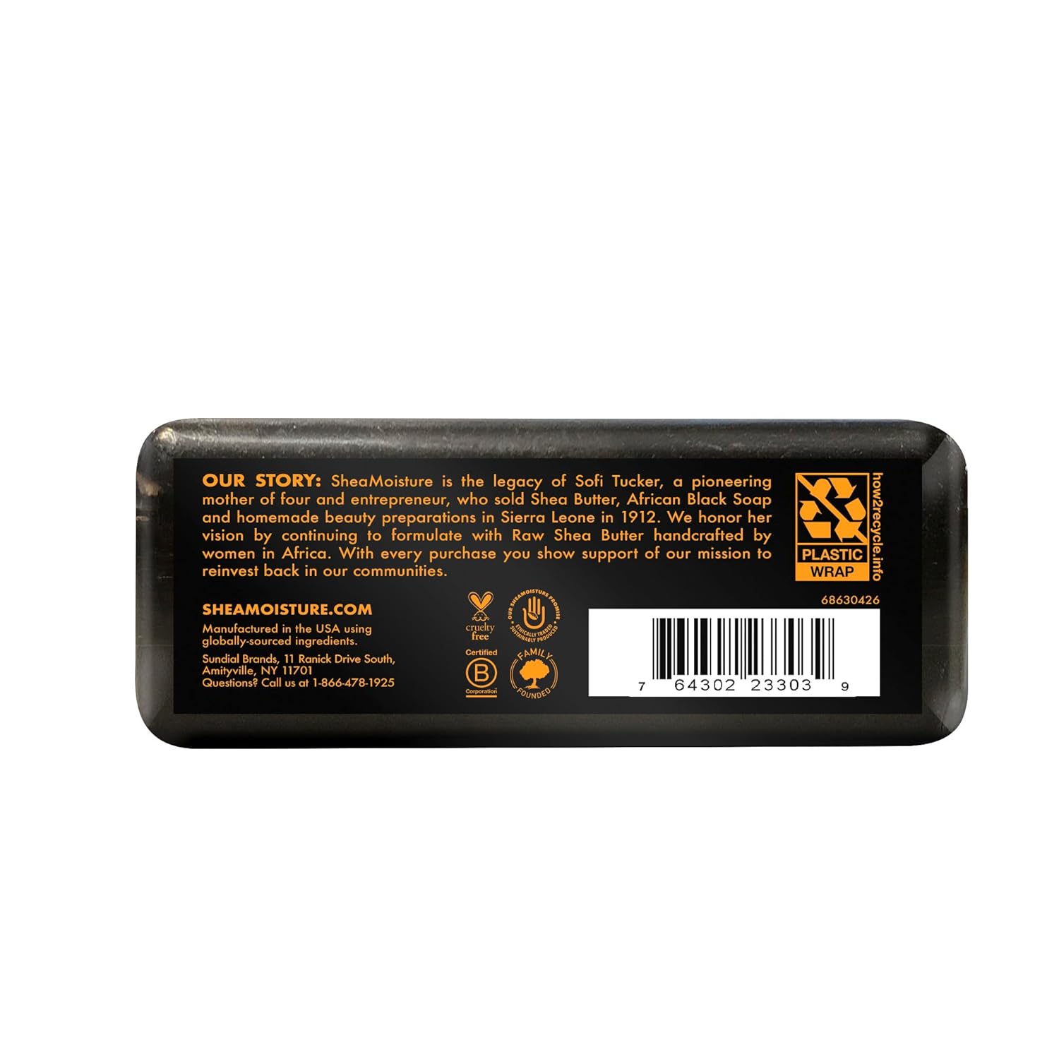 SheaMoisture Bar Soap for Troubled Skin African Black Soap Cleanser with Shea Butter 8 oz
