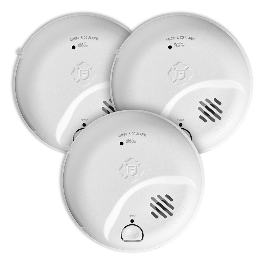 First Alert Combination Smoke & Carbon Monoxide Alarm, Battery Operated Detector with Test & Silence Button, SMICO100, 3-Pack - Image 2