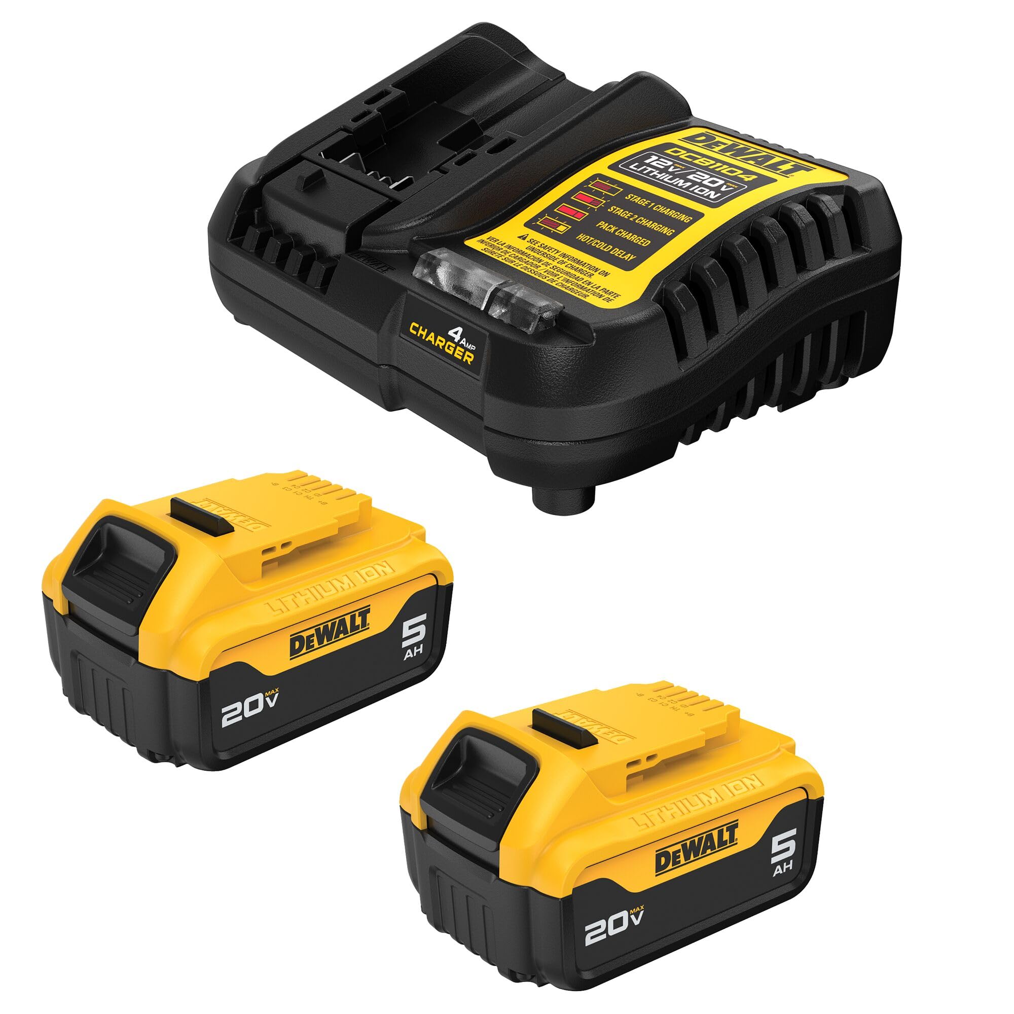 DEWALT 20V MAX Lithium-Ion Battery 2-Pack, 5.0 Ah (DCB205-2c) - Image 1