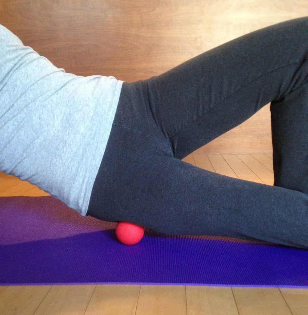 Massage Lacrosse Balls for Myofascial Release, Trigger Point Therapy, Muscle Knots, and Yoga Therapy. Set of 2 Firm Balls (Blue and Red)