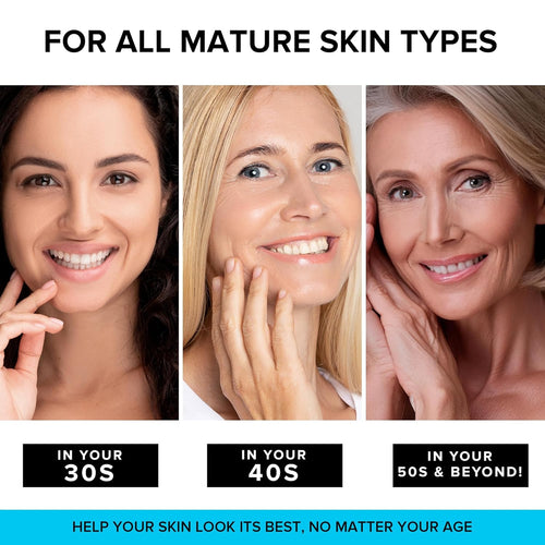 Anti-Aging Face Moisturizer with Retinol, Collagen & Hyaluronic Acid - Made in USA - Moisturizer Face Cream for Women & Men - Firming & Hydrating Neck Cream - Day & Night Skin Care - 1.7 fl oz