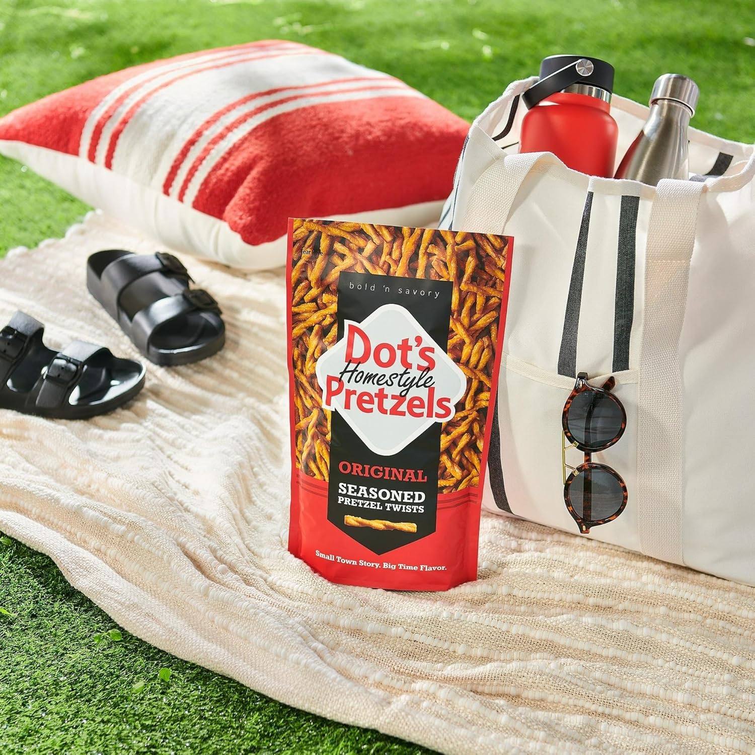 Dot's Pretzels Original Seasoned Pretzel Twist Snack, 16oz Grocery Sized Bag